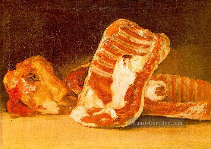 Stillleben mit Schafe Kopf moderner Francisco Goya Ölgemälde